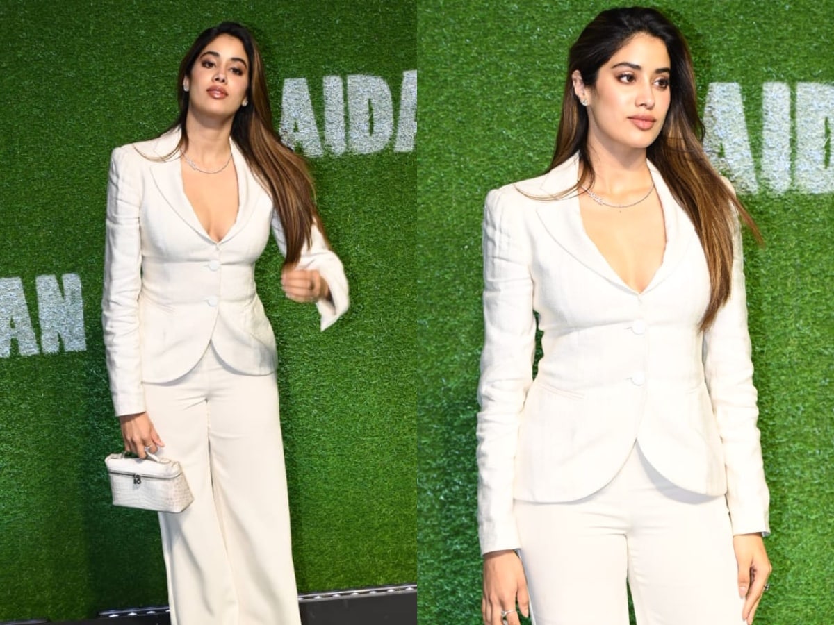 Sexy! Janhvi Kapoor Flaunts Her Curves in Very Fitted Pantsuit at Maidaan  Screening, Hot Video Goes Viral - News18