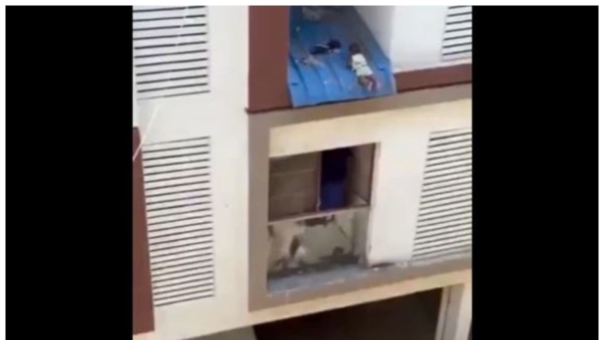 Stuck On Cam | Toddler Falls From 4th Ground, Will get Caught On Tin Roof Of Chennai Rental, Rescued By means of Citizens – News18