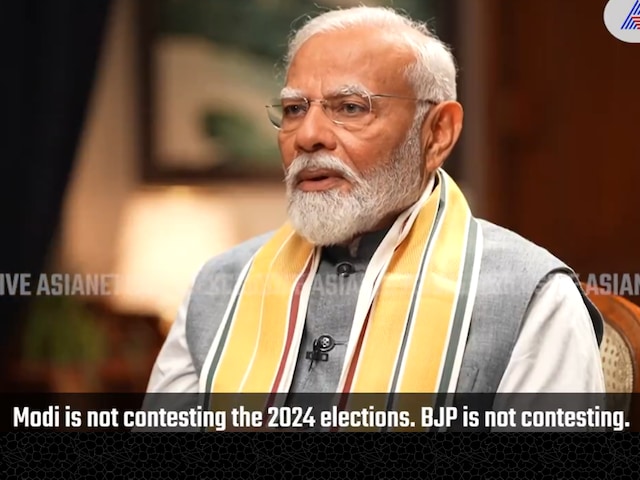 PM Modi during his interview.