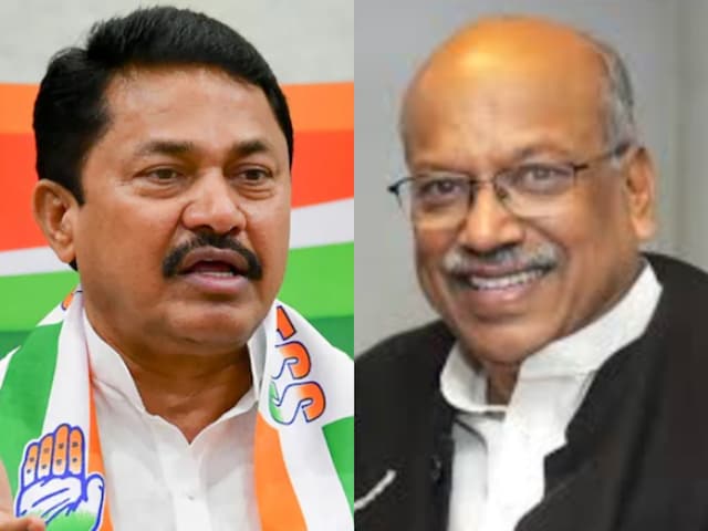 Maharashtra Congress chief Nana Patole (left) and BJP MP from Akola Shamrao Dhotre.