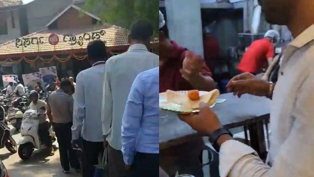 Watch Long Queues Outside Bengaluru Hotel For Free Benne Khali Dosa