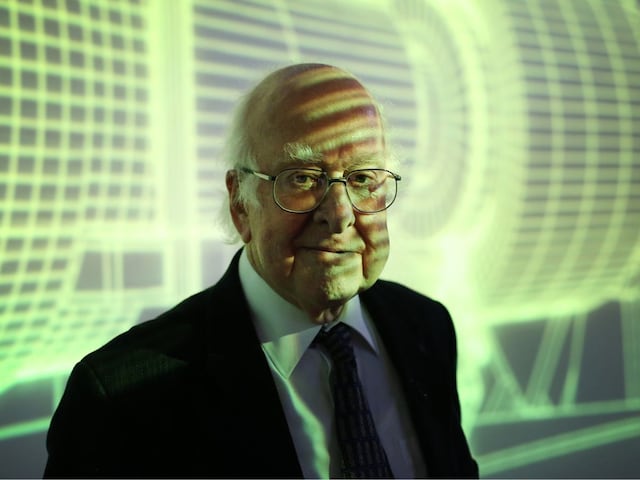 Peter Higgs was awarded the Nobel prize for physics in 2013 for his work that showed how the Boson is the fundamental force-carrying particle of the Higgs field, which is responsible for granting other particles their mass. (Getty Images)
