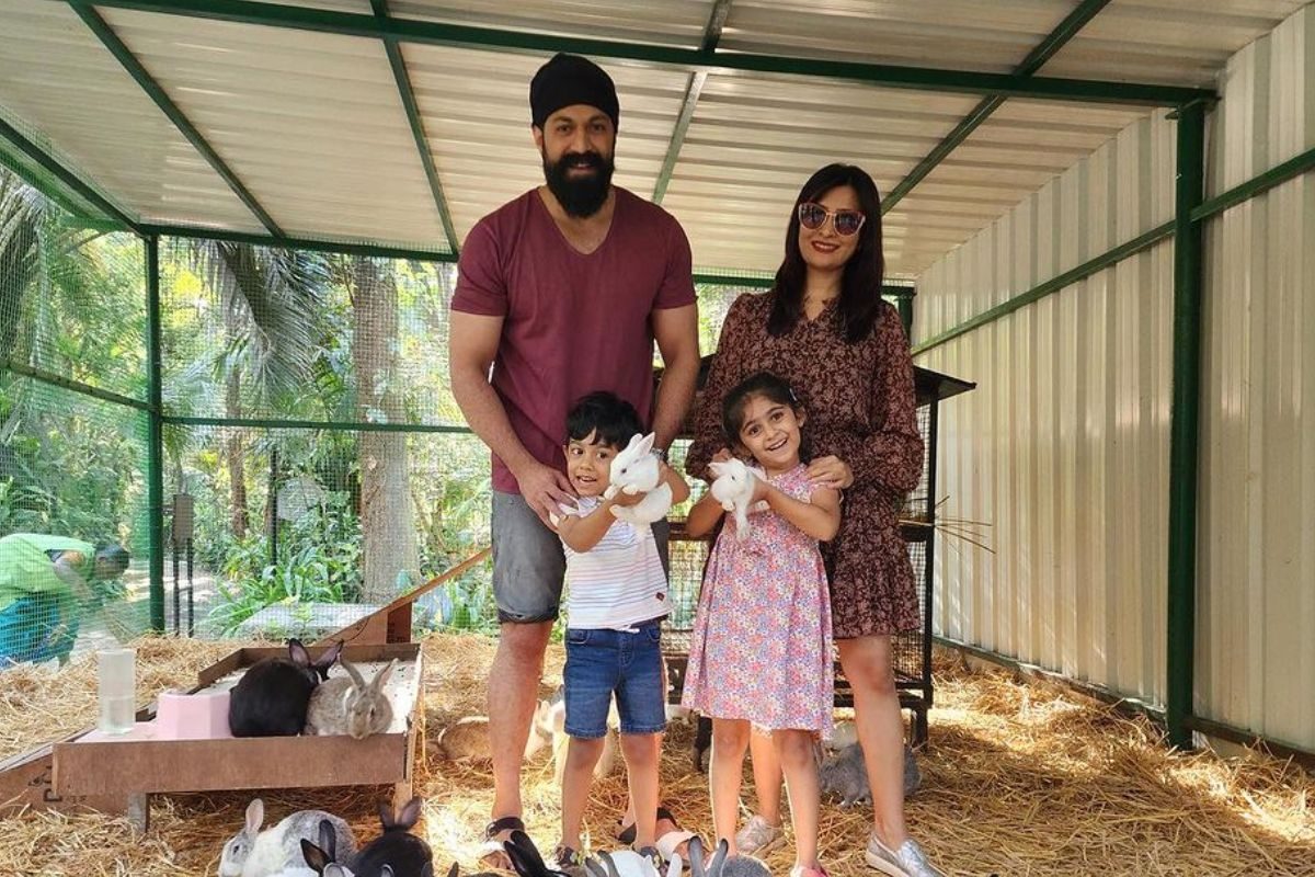 In Pics: Yash And Radhika Pandit Celebrate Easter With Their Kids