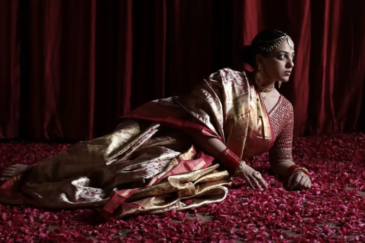 Actress Nithya Menen Recreates Vintage Bengali Bridal Look In Latest Photos