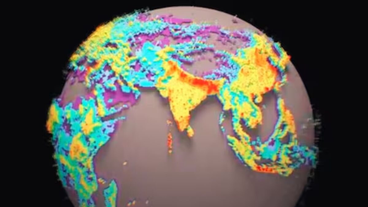 Graphical Representation Of Human Population Density On Earth Goes Viral