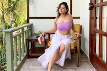 Ketika Sharma Exudes Hot Girl Summer Vibes In Strappy Lavender Crop Top