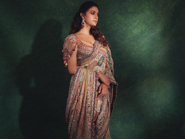 Keerthy Suresh Looks Effortlessly Elegant In Gorgeous Stone-studded Saree - News18