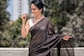 Actress Aishwarya Narkar’s Black Cotton Saree Look Is Perfect For Summer Soiree