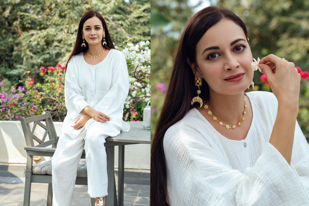 Dia Mirza’s White Comfy Co-ord Set Is Perfect For Evening Outings, See Pics