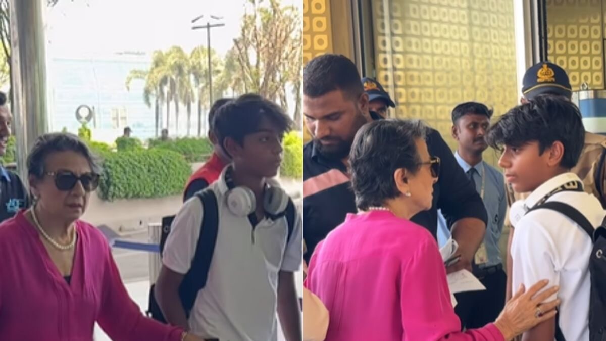 Ajay Devgn And Kajol's Son Yug's Holds Nani Tanuja Close At Mumbai Airport, Fans React - Vimarsana News