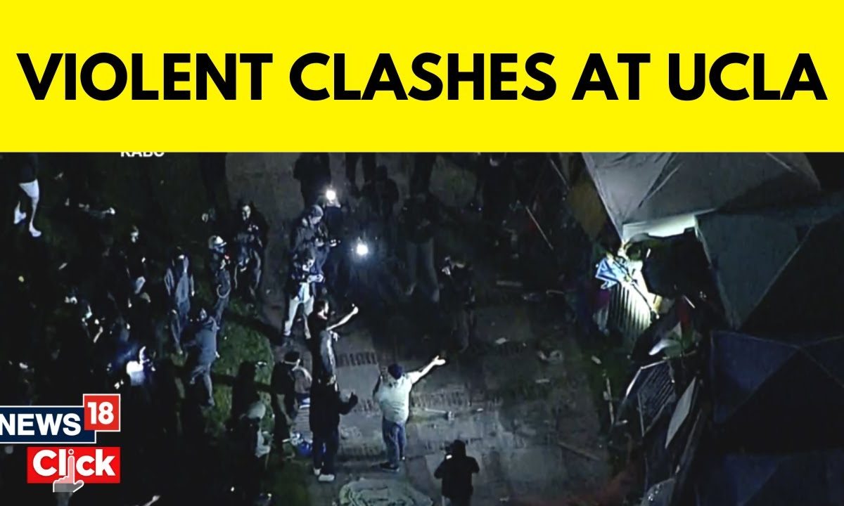 UCLA Violent Clashes After NYPD Storms Pro-Palestine Protest | US