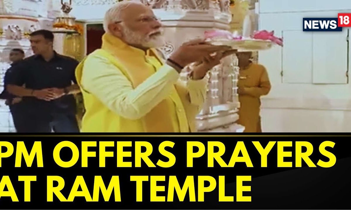 Prime Minister Narendra Modi Offers Prayers At The Ram Janmabhoomi Temple In Ayodhya, Uttar Pradesh