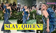 Zendaya Brings The Style & Drama At Met Gala 2024 Red Carpet In A Blue Gown By Margiela; WATCH