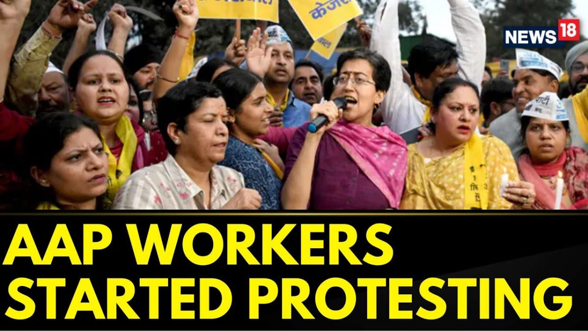Arvind Kejriwal Vs BJP | AAP Party Workers March Towards The BJP ...