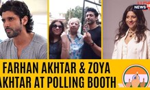 Lok Sabha Elections 2024 | Mumbai: Actor Farhan Akhtar & Director Zoya Akhtar Arrive Polling Booth