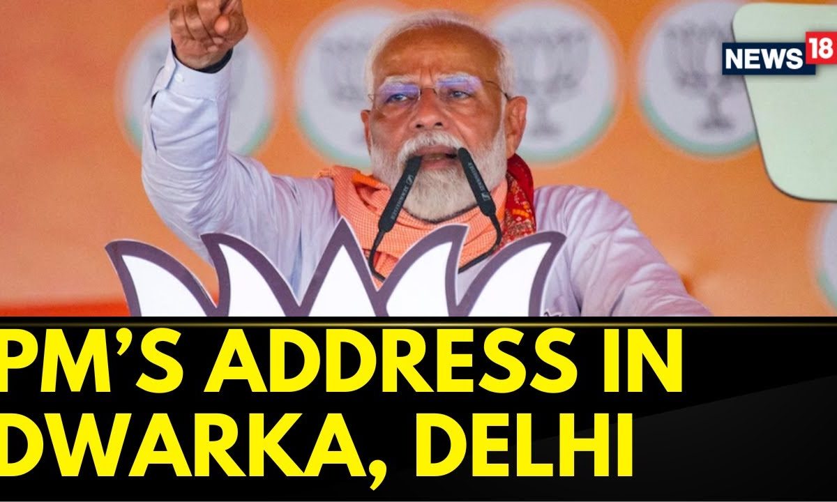 PM Modi News | PM Modi Addresses Mega Rally In Dwarka | PM Modi In ...