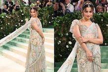 Alia Bhatt Makes India Proud in Saree at Met Gala; Paparazzi Scream Her Name on Red Carpet | Watch