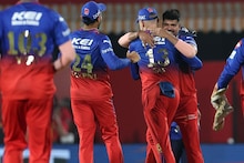 Karn Sharma of Royal Challengers Bangalore celebrates the wicket of Rilee Rossouw of Punjab Kings during match 58 of the Indian Premier League season 17 (IPL 2024) between Punjab Kings and Royal Challengers Bangalore held at the Himachal Pradesh Cricket Association Stadium, Dharamsala on the 9th May 2024. (Sportzpics)