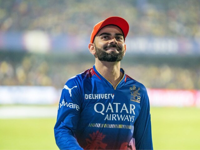 Virat Kohli of Royal Challengers Bangalore during match 68 of the Indian Premier League season 17 (IPL 2024) between Royal Challengers Bangalore and Chennai Super Kings held at the M.Chinnaswamy Stadium, Bengaluru on the 18th May 2024. (Sportzpics) 