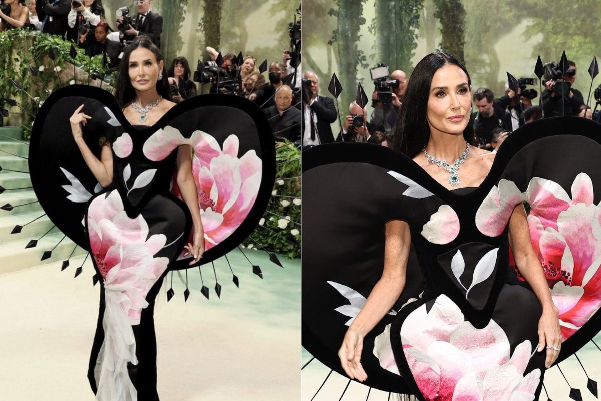 Met Gala 2024: Demi Moore’s Gown Was Made With A 60 Year Old Archival Silk Wallpaper