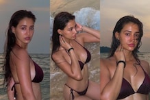 Sexy! Disha Patani Flaunts Ample Cleavage In A Bold Maroon Bikini; Hot Beach Photos Go Viral