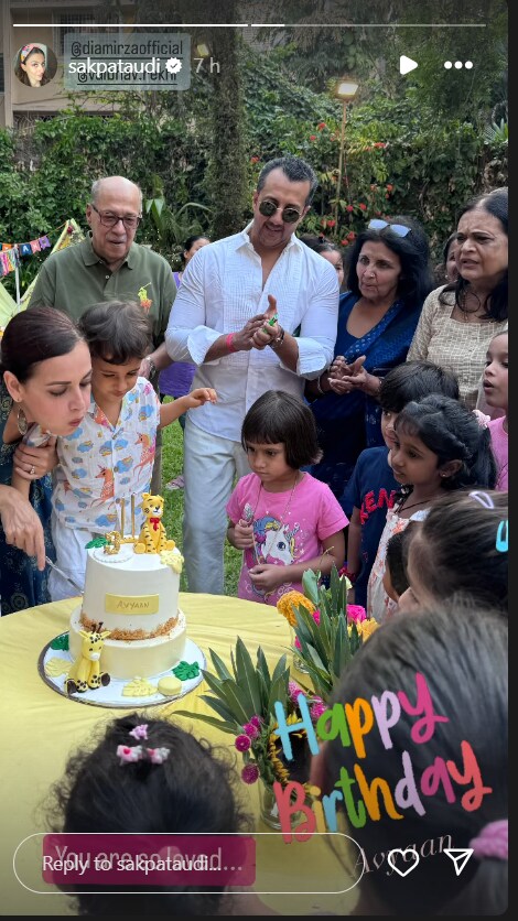 Inside Dia Mirza’s Son Avyaan Azaad’s Jungle-Themed 3rd Birthday Bash ...