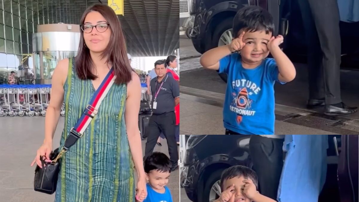 Kajal Aggarwal's Son Neil Is An Absolute Bundle Of Joy As He Smiles For The Paps At Airport; Watch - Vimarsana News