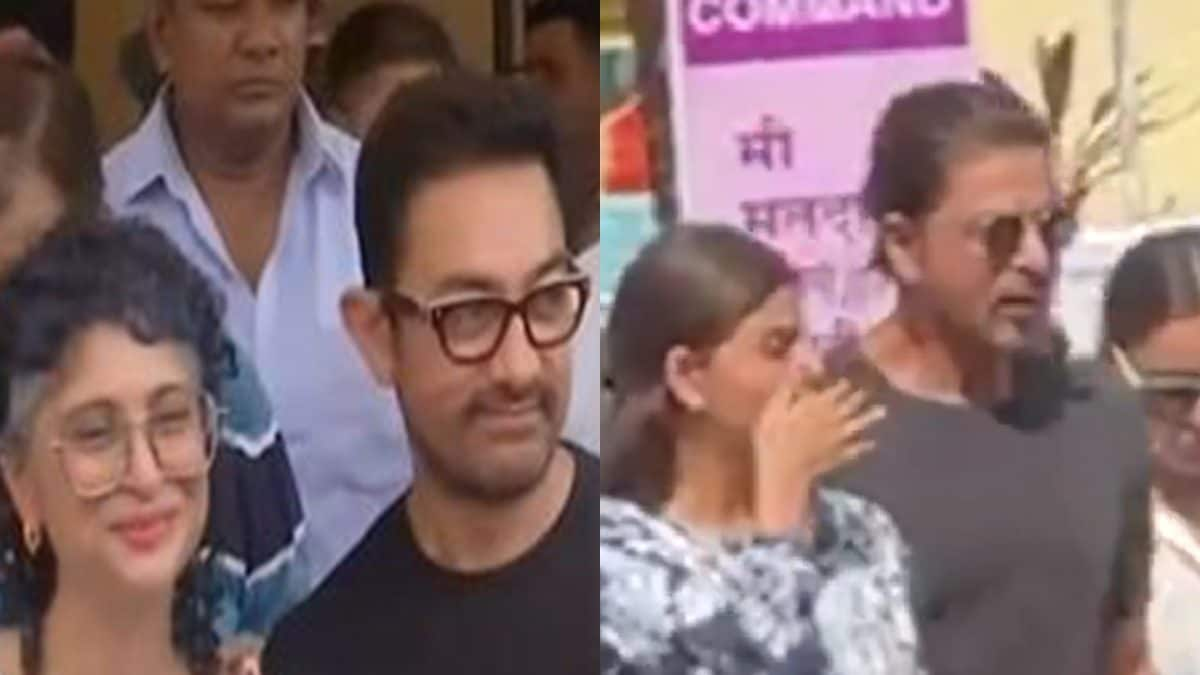 Mumbai Lok Sabha Elections 2024 Actors Shahrukh & Aamir Khan Cast Vote