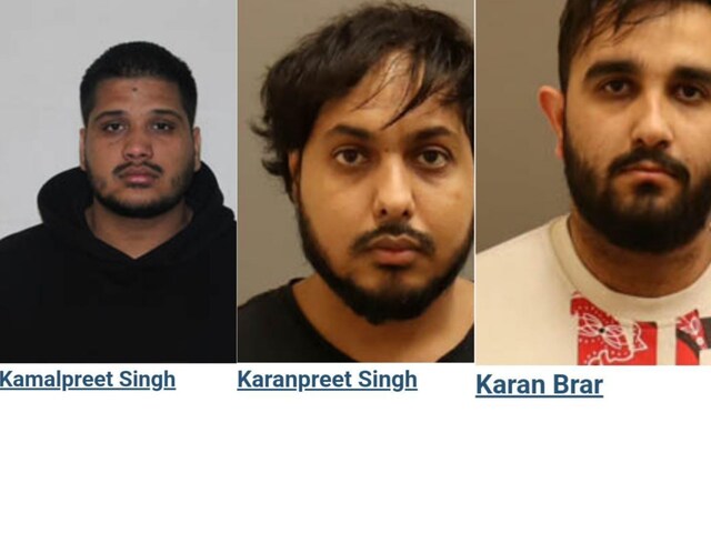 Canadian police released photos of Kamalpreet Singh, Karanpreet Singh and Goldy Brar, naming them as accused in the murder of Khalistani separatist Hardeep Singh Nijjar. (Image: RCMP)