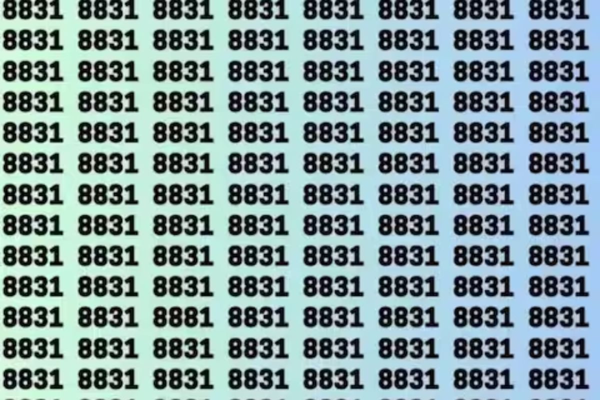 Optical Illusion: Find The Number 8881, You Have 10 Seconds
