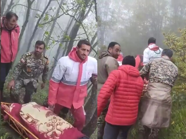 Ebrahim Raisi Death: First Visuals Emerge From Crash Site, Rescuers  Retrieve Bodies From Charred Helicopter - News18