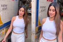 Janhvi Kapoor Looks Stunning In White Pants And Crop Top, Gets Papped In The City; Watch