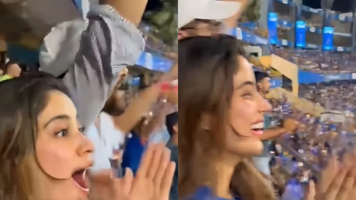 Janhvi Kapoor Spotted Cheering For Mumbai Indians As She Promotes Her Upcoming Film Mr & Mrs Mahi; Watch - Vimarsana News