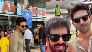 Kartik Aaryan Poses With Kabir Khan As He Jets Off To Gwalior For Chandu Champion Trailer Launch - Vimarsana News