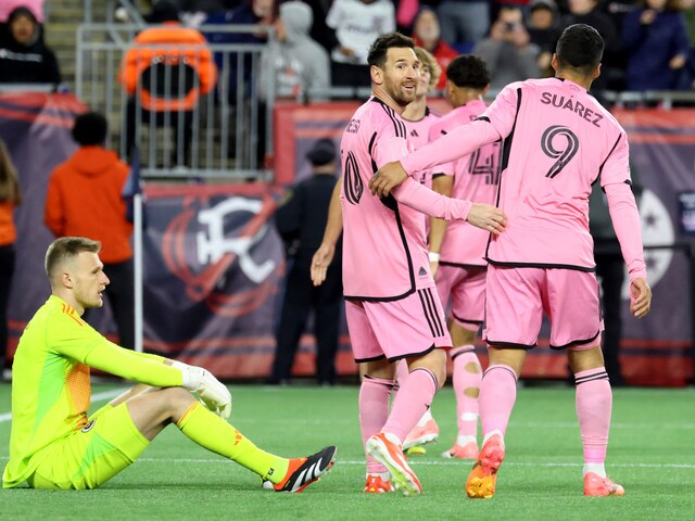 Lionel Messi's passing through the slightest of gaps was simply too much for the Red Bulls. (AP Photo)