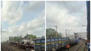 Goods Train Derails At Palghar Railway Station Near Mumbai - Vimarsana News