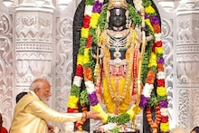 Prime Minister Narendra Modi during the 'Pran Pratishtha' rituals at the Ram Mandir, in Ayodhya. (PTI)