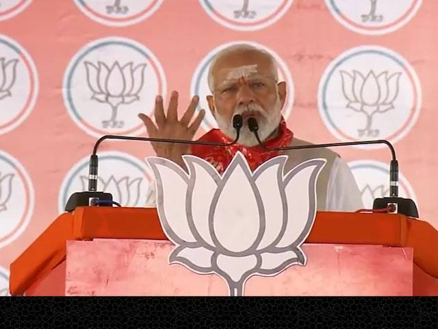PM Narendra Modi addressed a public meeting in Telangana's Karimnagar. (ANI)