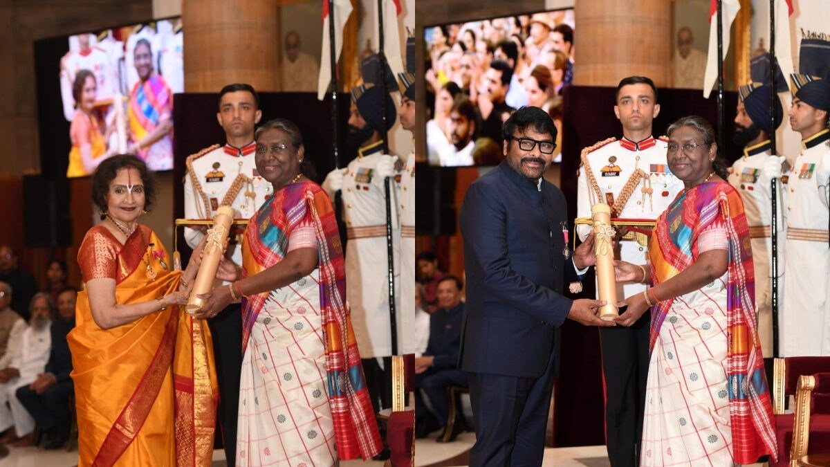 Cine Stars Vyjayanthimala, Chiranjeevi, Late Justice M Fathima Beevi Conferred Padma Awards