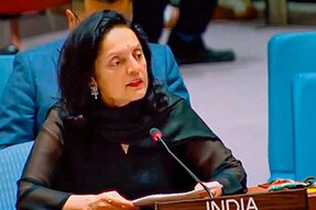 Ruchira Kamboj, Indian Permanent Representative to the UN, called for the release of Israeli hostages in Gaza and said India backs the two-state solution to the Israel-Palestine conflict. (Image: PTI)