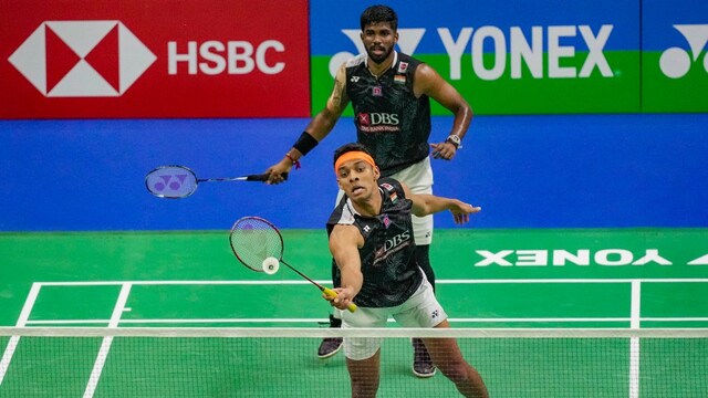 Satwiksairaj Reddy (background) and Chirag Shetty in action (File Photo)
