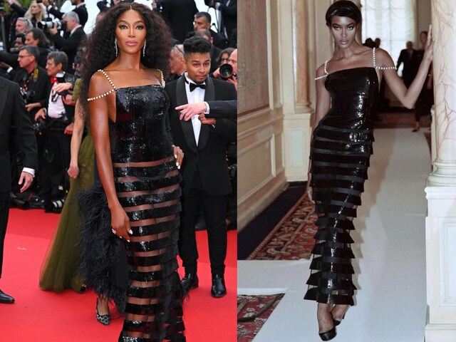 Giving the viewers a tantalising glimpse of her vintage runway look, Naomi took to Instagram to share some throwback pictures along with her picture from the Cannes red carpet. (Images: Instagram)