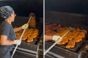 Mop Used To Apply BBQ Sauce On Smoked Meat Shocks Internet