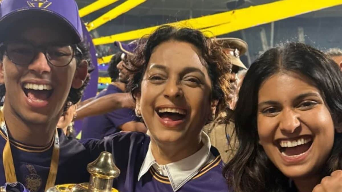 As KKR Lift IPL 2024 Trophy, Juhi Chawla Drops Celebration Pics With Husband And Kids