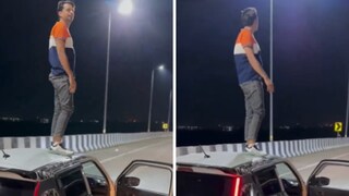 Man Climbs Atop Moving Car To Perform Deadly Stunt, Internet Says 'Part 2 Police Upload Karegi' - Vimarsana News
