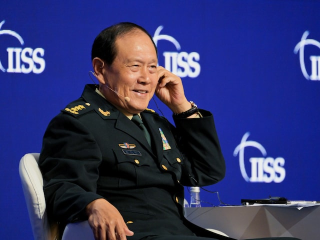 General Wei Fenghe answers questions from the audience at a plenary session during the 19th Shangri-La Dialogue in Singapore June 12, 2022. (Reuters/File Photo)