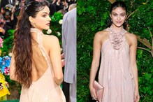 Camila Mendes Steals The Spotlight In Sequined Rosette Dress At Met Gala 2024