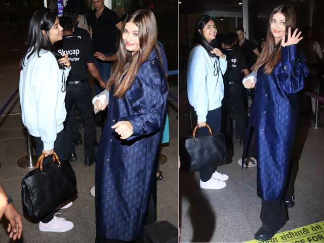Aishwarya looked effortlessly elegant in a long coat and trousers combination. (Images: Instagram)