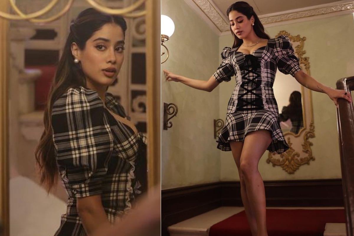 Janhvi Kapoor's Checkered Mini Dress Has Sister Khushi's Approval