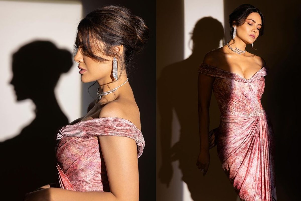 If Modern-Day Princess Had A face, It'd Be Esha Gupta In This Marble-Dyed Pink Gown
